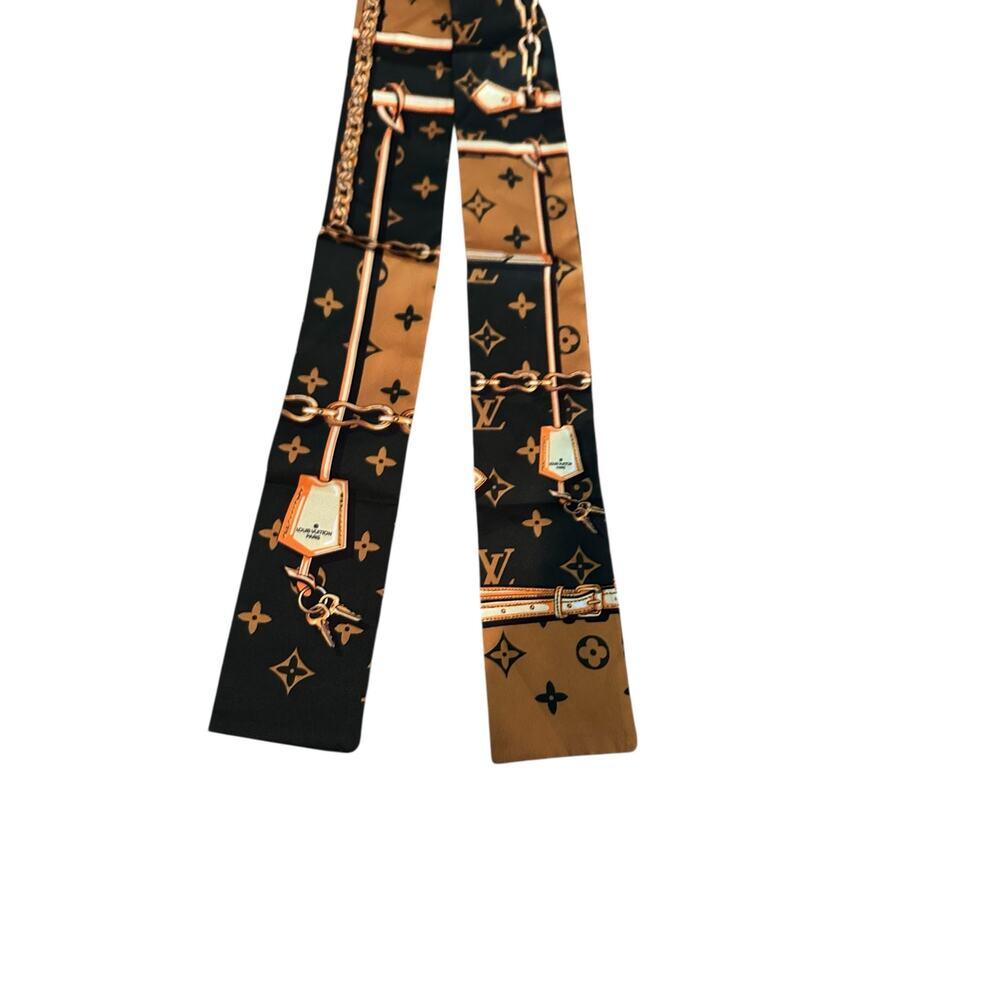 Louis Vuitton Women's Brown Silk Monogram Confidential Bandeau Headband - Picture 9 of 11